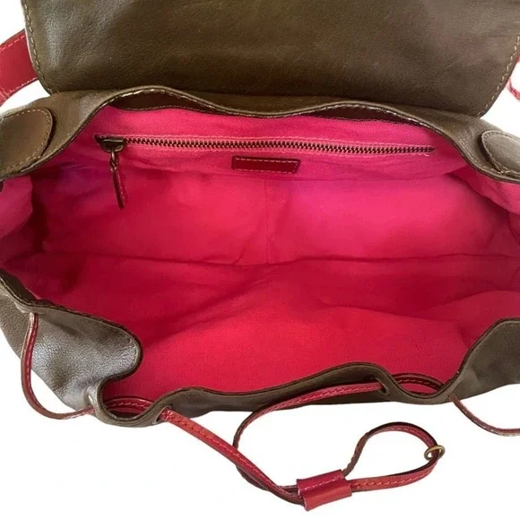 Moschino Cheap and Chic Brown Leather Studded Flower Hobo Handbag Purse - Picture 5 of 11